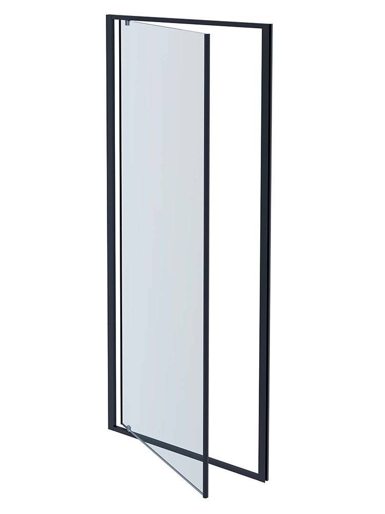 AQ ARI PI 10020GM Душевая дверь, распашная 1000x2000 профиль оружейная сталь, стекло прозрачное, фото 2