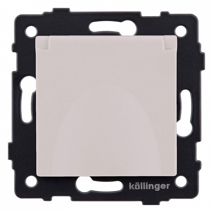 Розетка с заземлением с крышкой, без рамки Kollinger  REA-006CM, фото 1