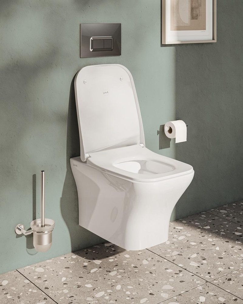 7484B003-0075 Подвесной безободковый SmoothFlush унитазZentrum Square (НУЖНА КРЫШКА 191-003-009, 810-003-009), фото 4