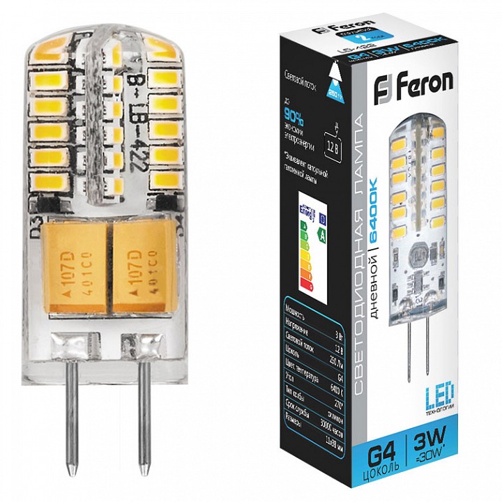 Лампа светодиодная Feron LB-422 G4 3Вт 6400K 25533, фото 2