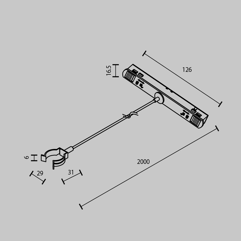 Комплектующие для трекового светильника Technical TRA101SWT-2B, фото 7
