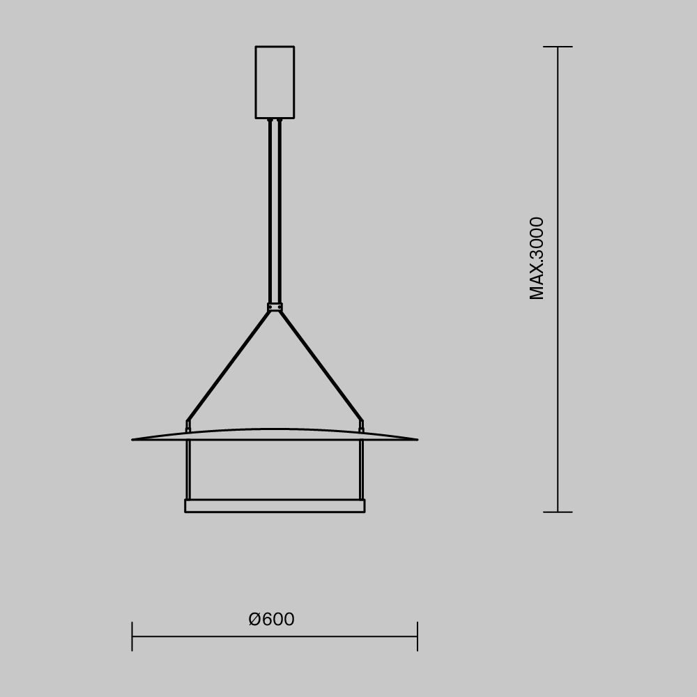 Подвесной светильник Maytoni MOD280PL-L30B3K, фото 4