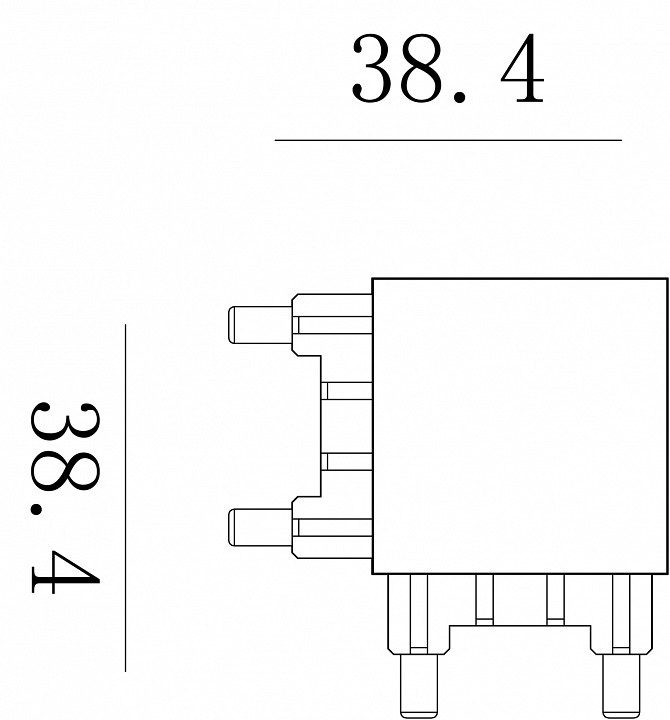 Соединитель угловой внутренний для треков накладных SWG PRO SLIM 00-00022072, фото 2