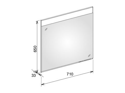 11596171500 EDITION 400 Зеркало с подсветкой 710x650х33 mm, фото 3