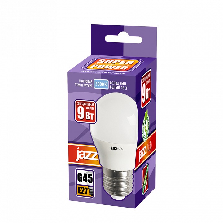 Лампа светодиодная Jazzway E27 9Вт 5000K PLED-SP G45 9W E27 5000K, фото 2