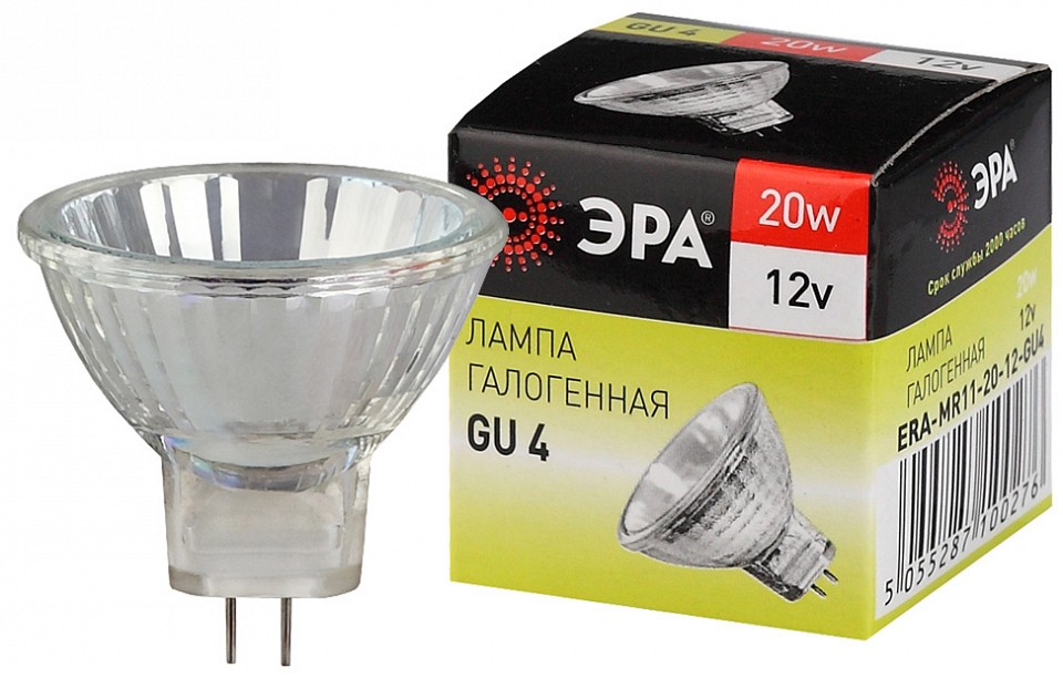 Лампа галогеновая Эра  GU4 20Вт 3000K GU4-MR11-20W-12V-30CL, фото 2