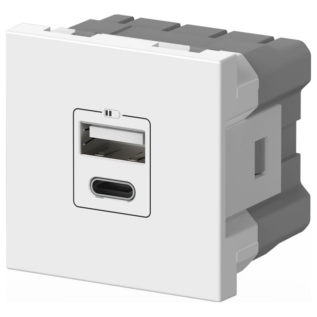 Розетка 2хUSB type A и C без рамки Elbi Eleсtriс Moda Vox 611-040232-335, фото 2