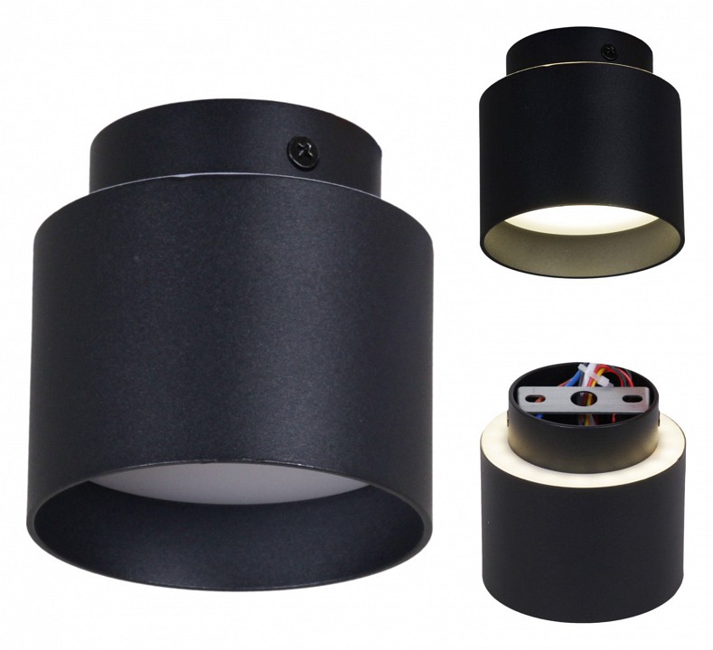 Накладной светильник Reluce Technical 53006 53006-9.5-001IL GX53+LED3W BK, фото 2