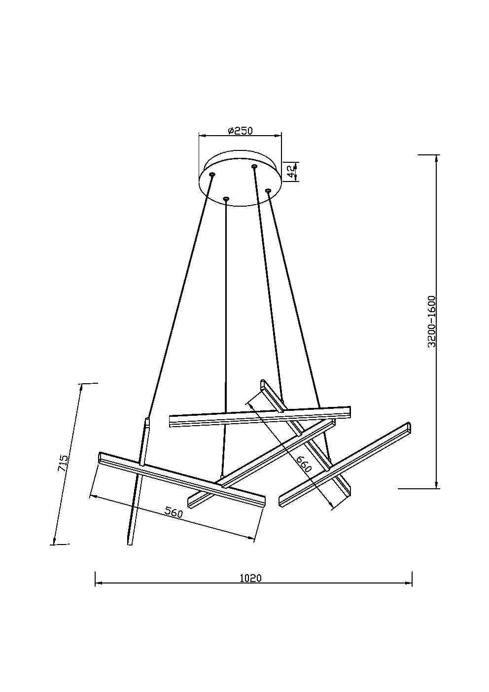 Подвесной светильник Maytoni MOD016PL-L80WK, фото 4