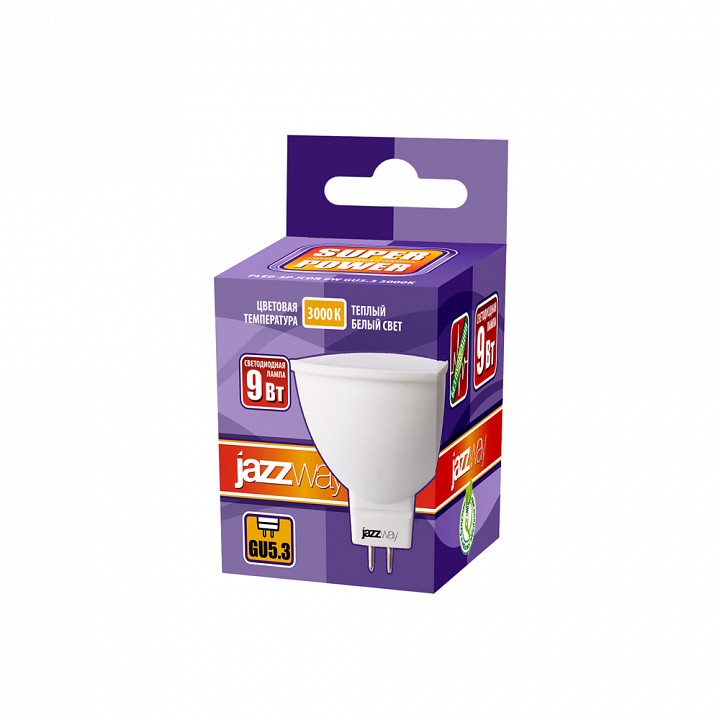 Лампа светодиодная Jazzway GU5.3 9Вт 3000K PLED-SP JCDR 9W 3000K, фото 2