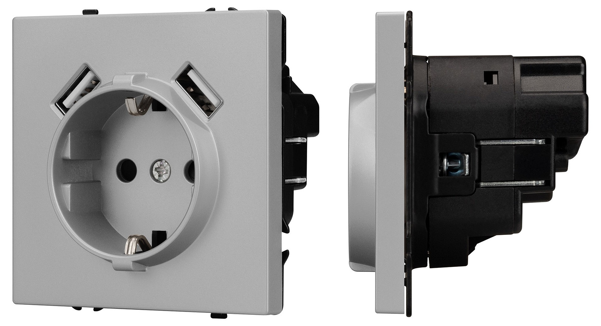 Розетка с заземлением и 2хUSB type A, без рамки Arlight SCT-NOBE 059443, фото 1