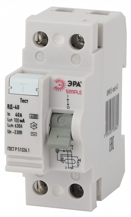 Устройство защитного отключения 2P Эра ВД-40 SIMPLE-mod-47, фото 2