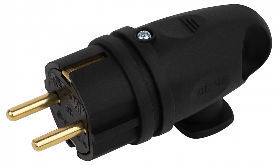 Вилка угловая с заземлением Эра VX11-B-IP44, фото 1