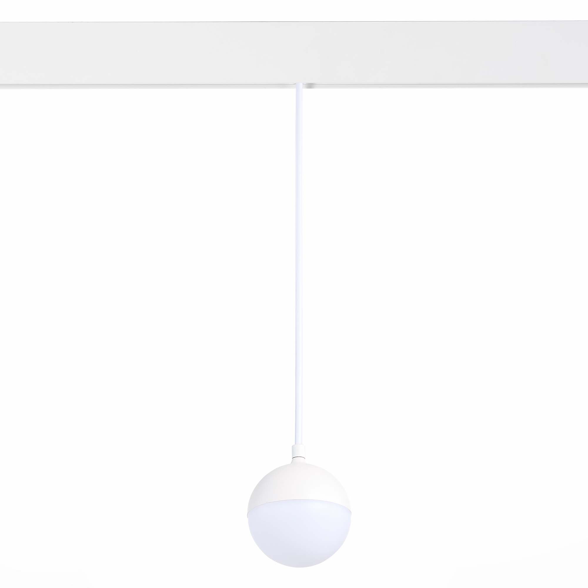 ST358.533.07 Магнитный трековый светильник подвесной Белый LED 1*7W 3000K 520Lm Ra>80 120° IP20 D90x СКАЙЛАЙН 48V, фото 2