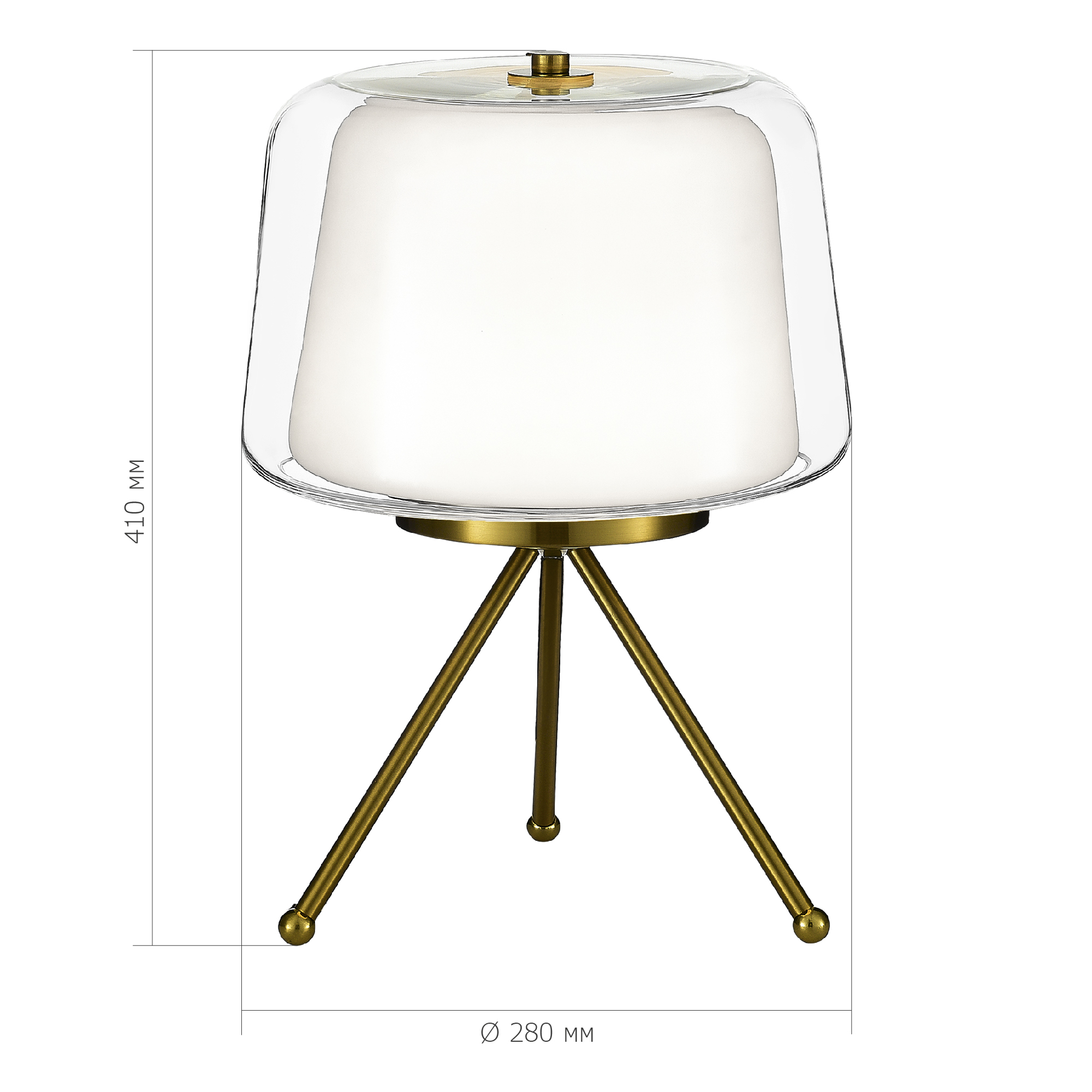 SL6127.304.01 Прикроватная лампа ST-Luce Латунь/Белый, Прозрачный LED 1*16W 3000K ПАНДОРА, фото 5