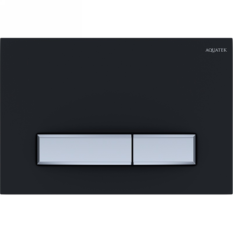 KDI-0000031 (009D-2) Панель смыва Slim Черный матовый (клавиша прямоугольная, хром), фото 1