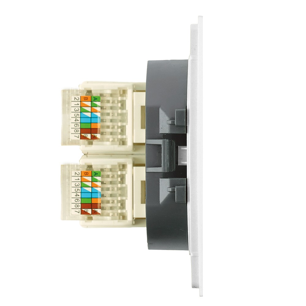 Розетка двойная Ethernet RJ-45 без рамки Stekker Мия 50437, фото 4