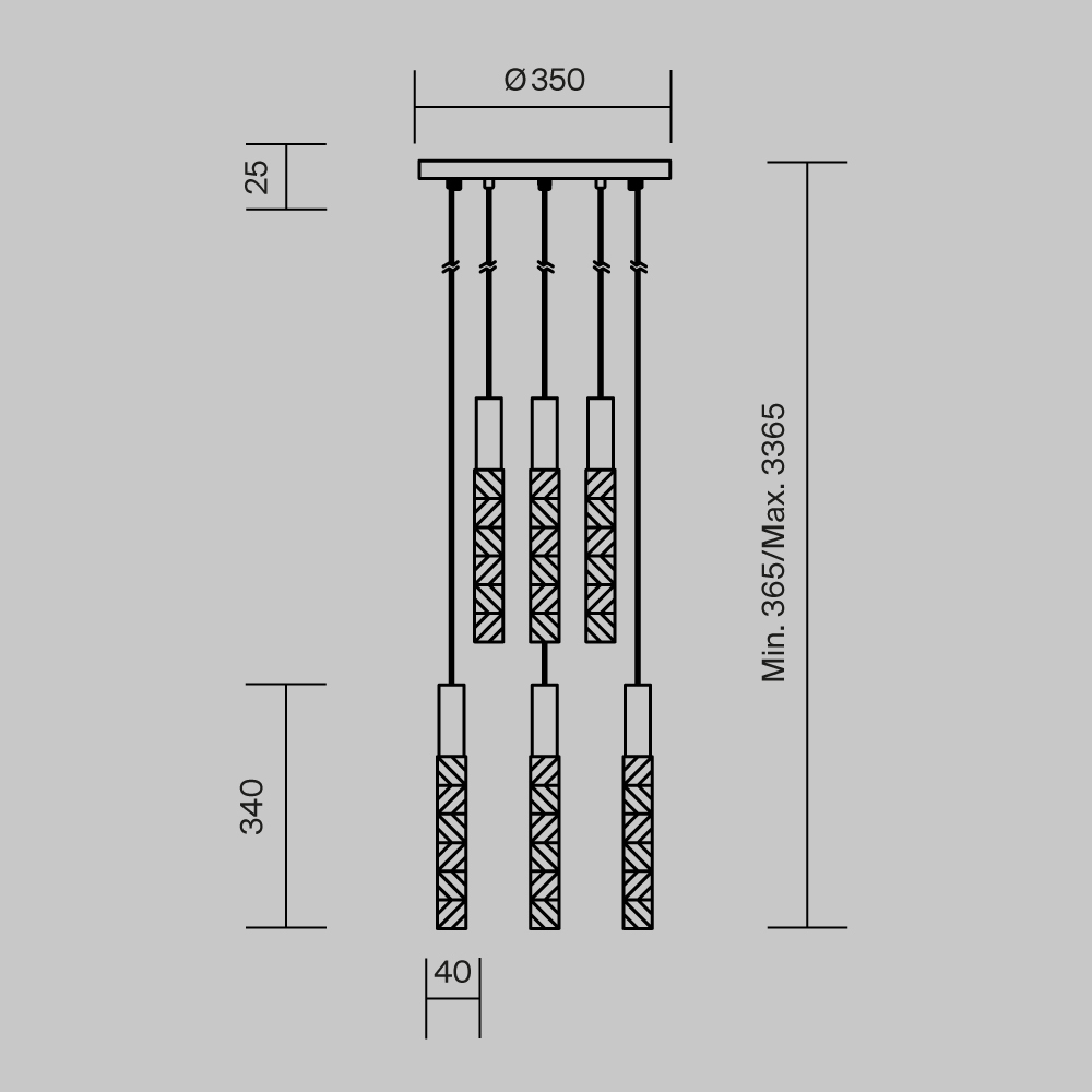 Подвесной светильник Maytoni MOD328PL-L18CH3K, фото 2