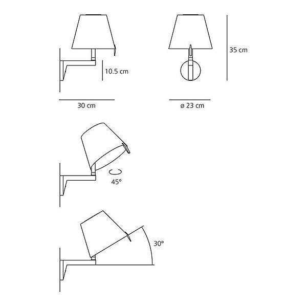 Бра Artemide  0721020A, фото 4