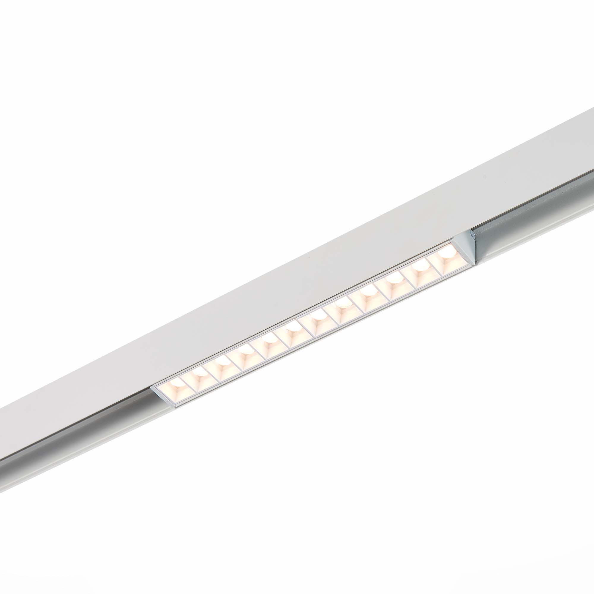 ST361.536.12 Магнитный трековый светильник белый LED 1*12W 3000K 1 009Lm Ra>80 36° IP20 L222xW22xH44 СКАЙЛАЙН 48V, фото 1