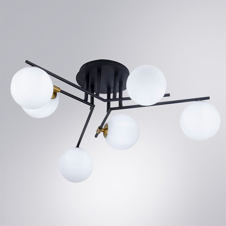Потолочная люстра Arte Lamp Gemini A2243PL-6BK, фото 2