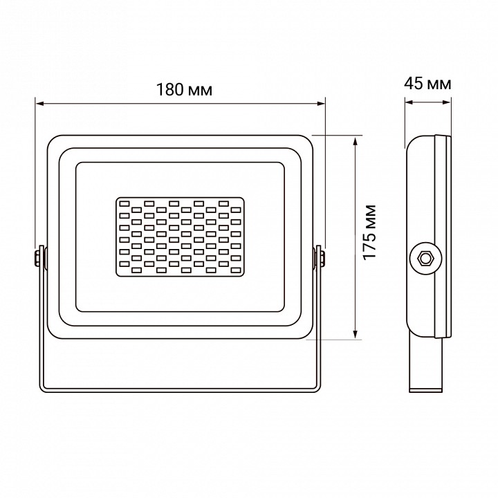 Настенно-потолочный прожектор Jazzway PFL-SC-50W 3000K IP65, фото 3