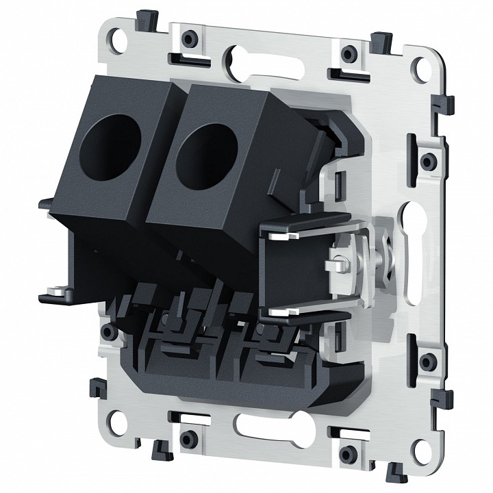 Механизм розетки телефонной RJ-11 со шторкам Ambrella Volt QUANT VM189, фото 4