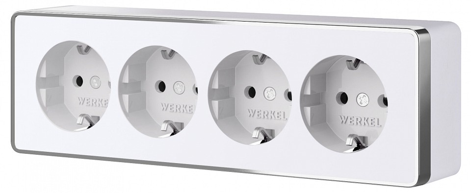 Розетка четверная с заземлением и со шторками Werkel Gallant W5072210, фото 1