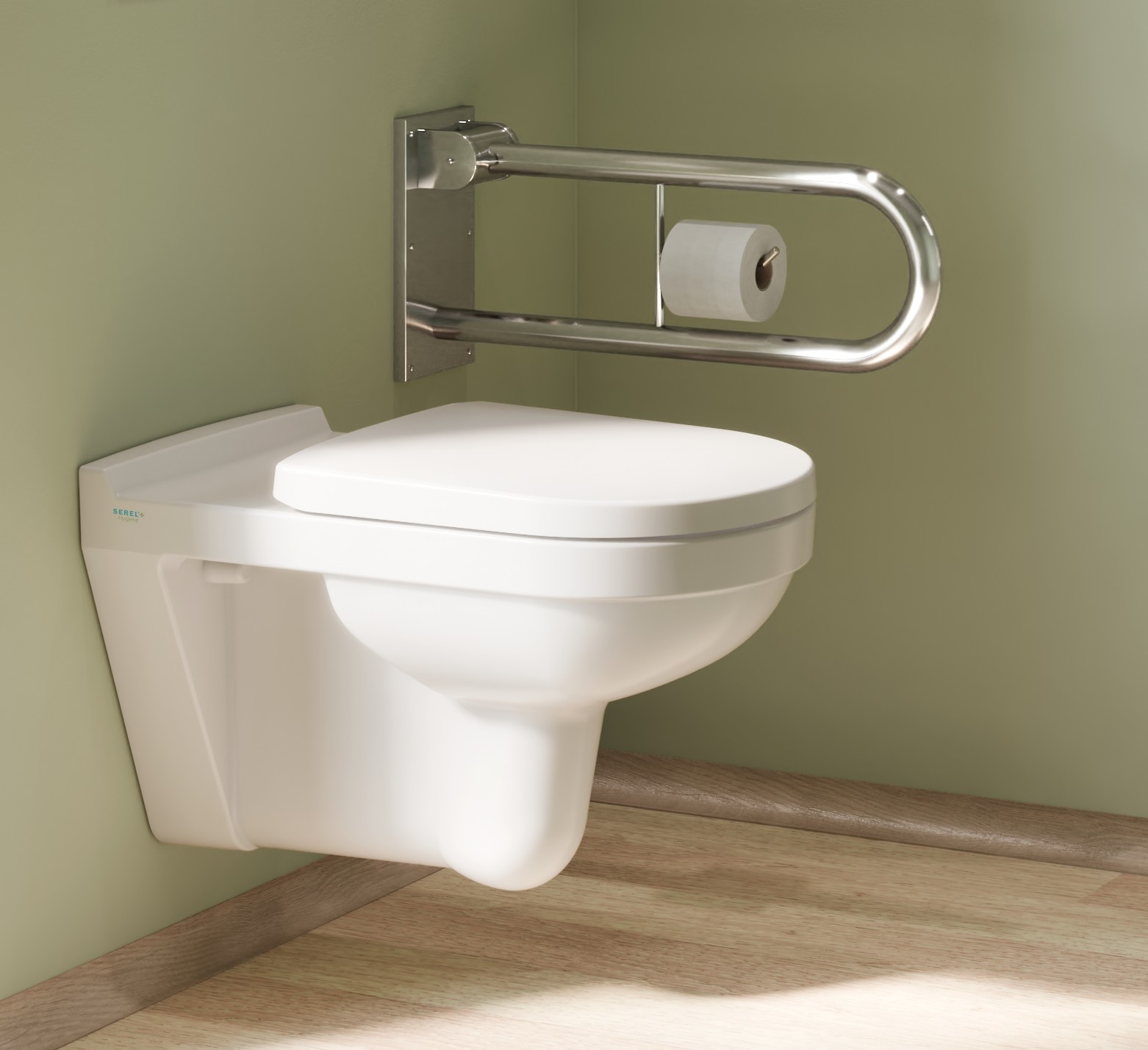 0426KSS110H унитаз подвесной, безободковый, 53x36 см, Serel, фото 3