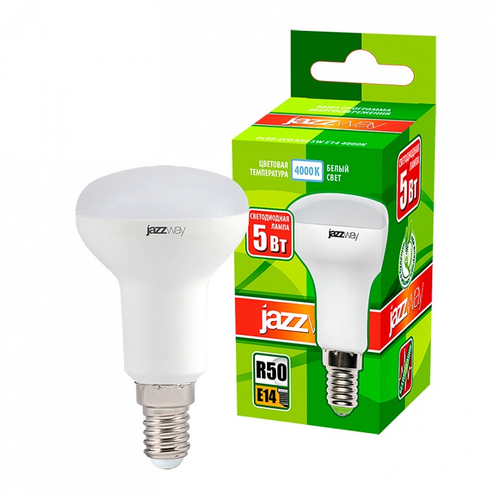 Лампа светодиодная Jazzway E14 5Вт 4000K PLED-ECO-R50 5w E14 4000K, фото 3
