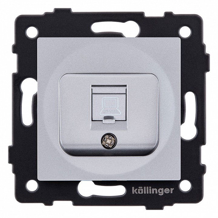 Розетка Ethernet RJ-45 без рамки Kollinger  REA-018GY, фото 1
