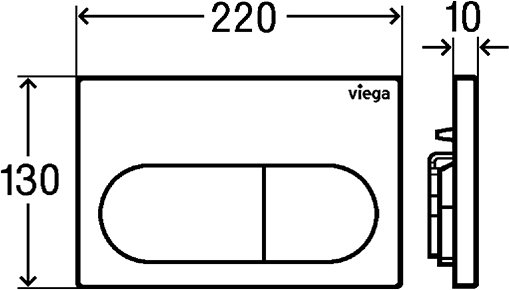 773762 Prevista Панель смыва для унитазов Visign for Life 6, пластик, альпийский белый, модель 8602.1, фото 2