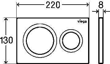 773793 Prevista Панель смыва для унитазов Visign for style 20, пластик, цвет альпийский, модель 8610.1, фото 2