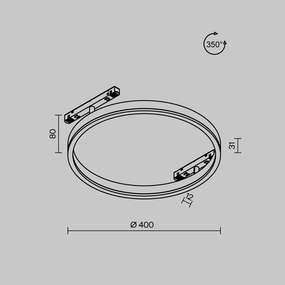 Трековый светильник Technical TR227-2-24W4K-B, фото 12