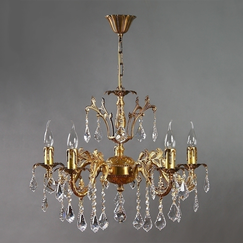 Люстра MANTRA  Granada Ambiente 5L 2118/5 AB Leaf Crystal