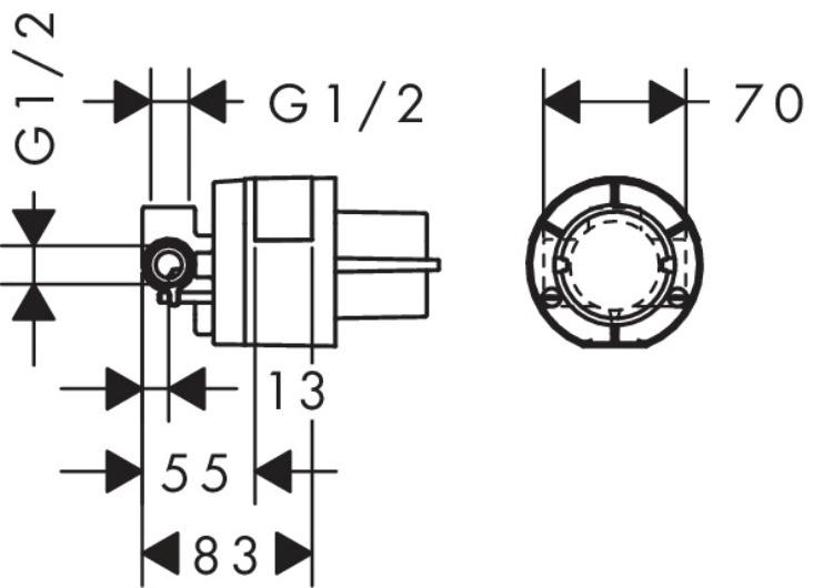 31967000S Set HG Focus смеситель для душа встройка (31967000+13620180), фото 2