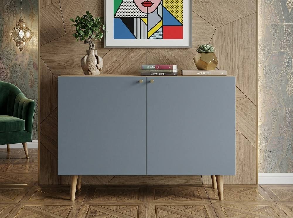 Комод с принтом 3 "Бербер (Berber)" две дверки арт BB04/Print_5014, фото 1