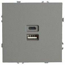 Розетка 2хUSB type A и C без рамки Stekker Эмили 49957