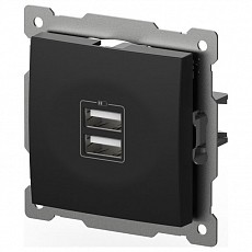 Розетка 2хUSB type A без рамки Elbi Eleсtriс Zena Vega 609-014800-143, фото 1