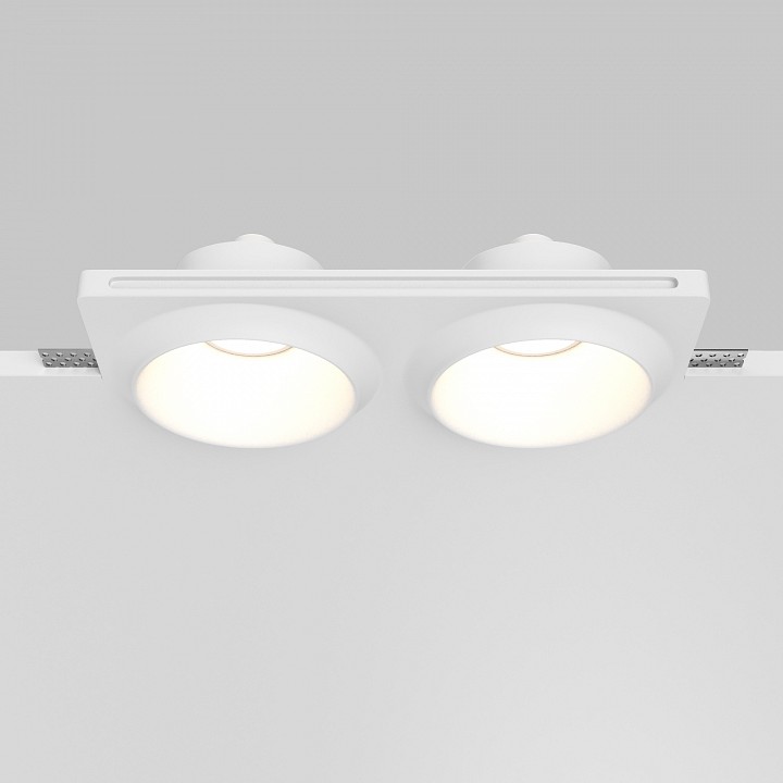 Встраиваемый светильник Maytoni Technical Gyps Modern DL124-GU10-02-TRS-W, фото 5