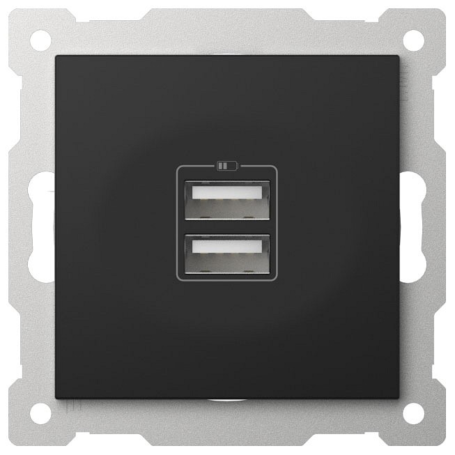 Розетка 2хUSB type A без рамки Elbi Eleсtriс Zena Vega 609-014800-143, фото 3