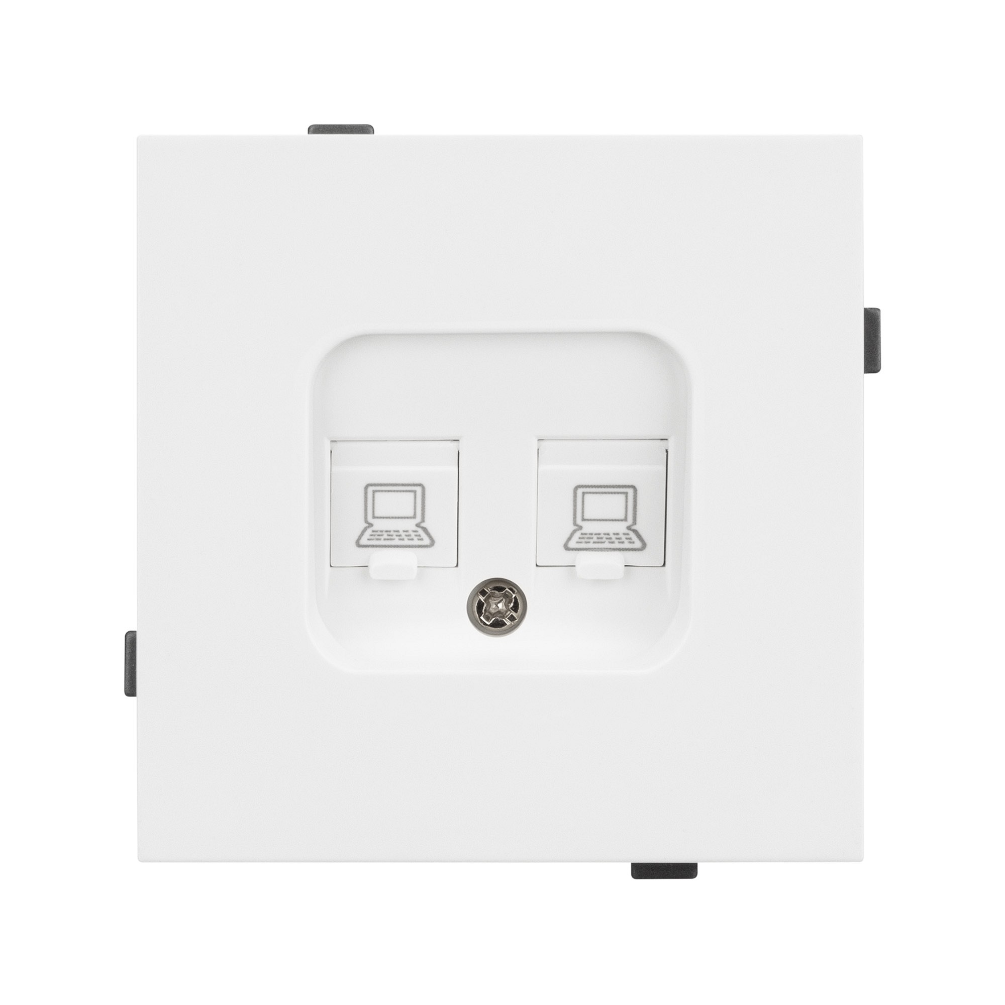 Розетка двойная Ethernet RJ-45 и со шторками, без рамки Arlight SCT-TENDO 054100, фото 3