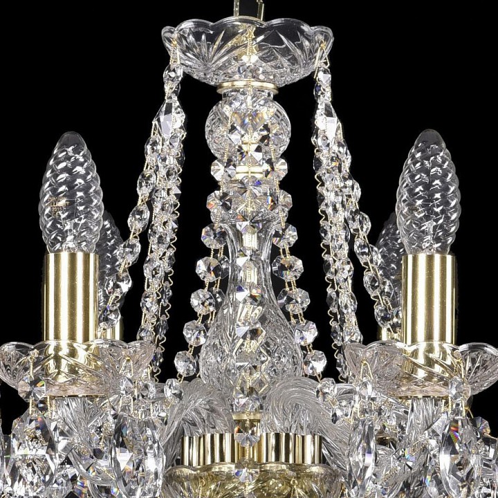 Подвесная люстра Bohemia Ivele Crystal 1413 1413/6/165/G, фото 5