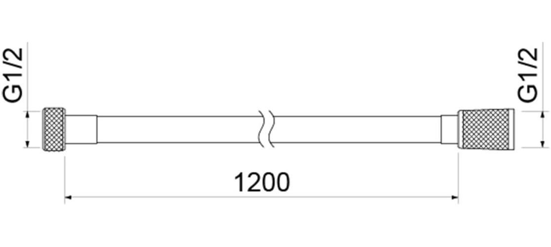AQ2103CR шланг для душа 120 см нержавейка, фото 3