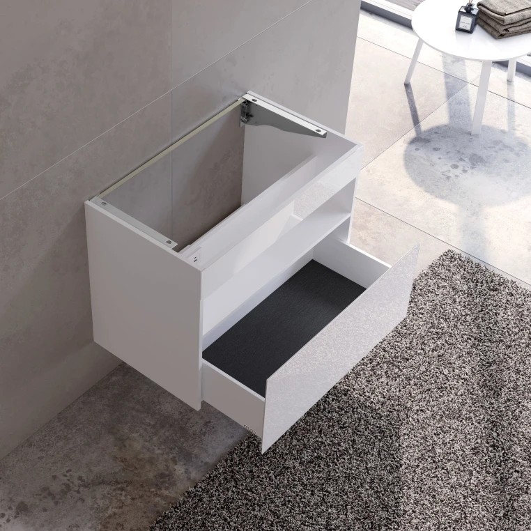 32872300100 STAGELINE Тумба под умывальник 1000x625x490 mm, 1 выдвижной фронтальный ящик, вкл. пластиковый сифон 1 1/4 x 32, белый/белый, фото 4
