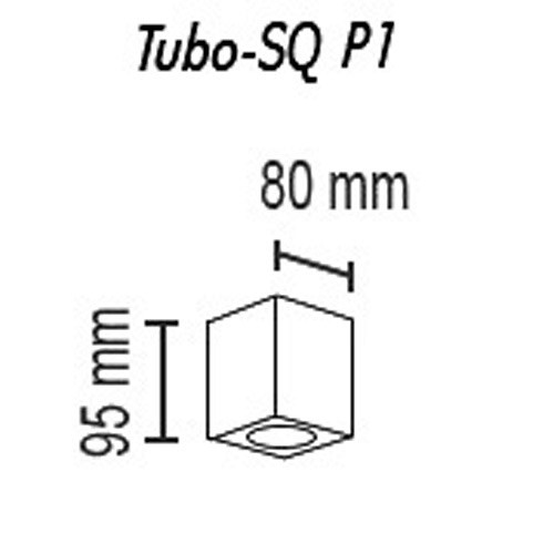 Накладной светильник TopDecor Tubo8 SQ Tubo8 SQ P1 29, фото 3