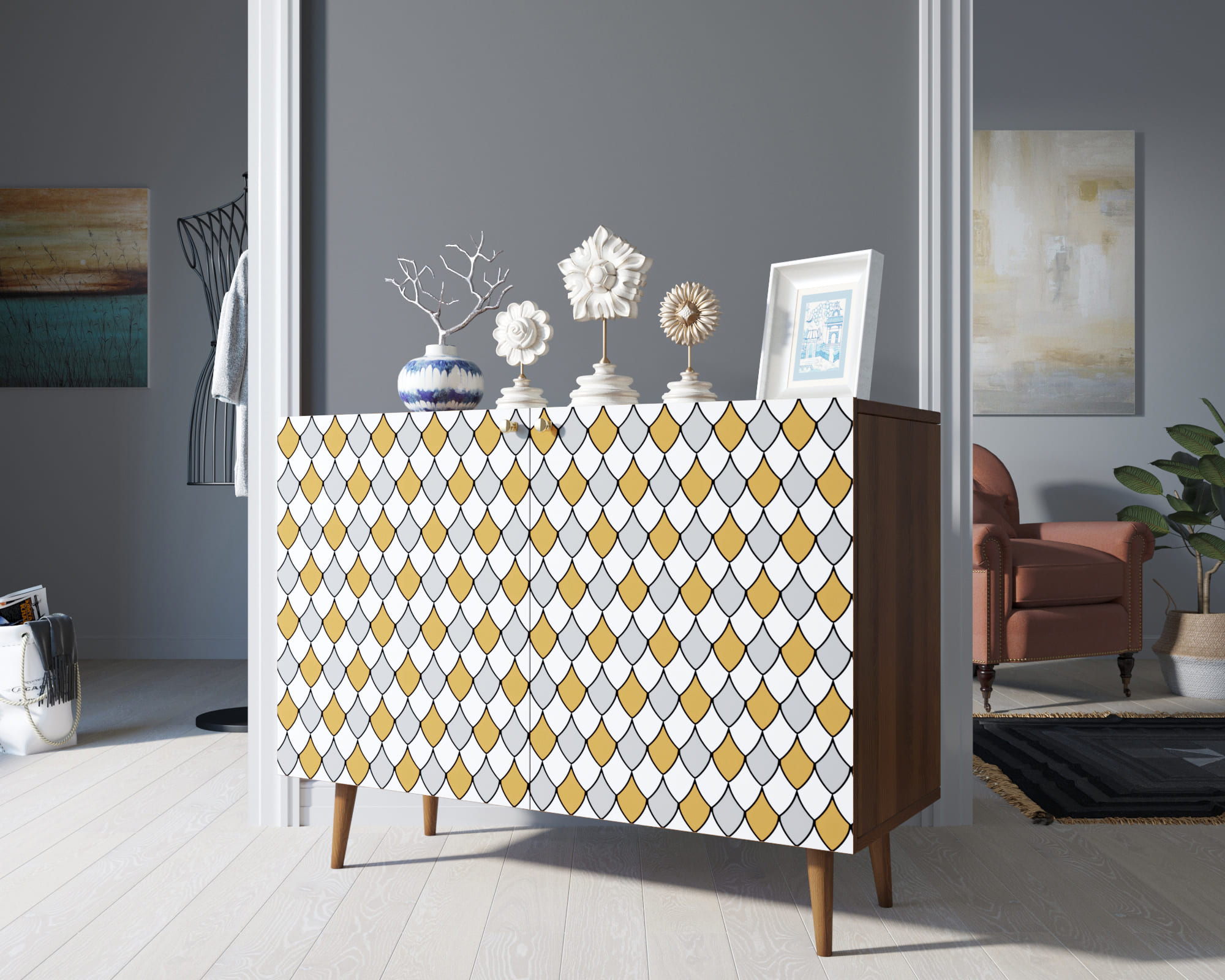 Комод "Berber" две дверки 22 принт арт BB04/Print_22, фото 5