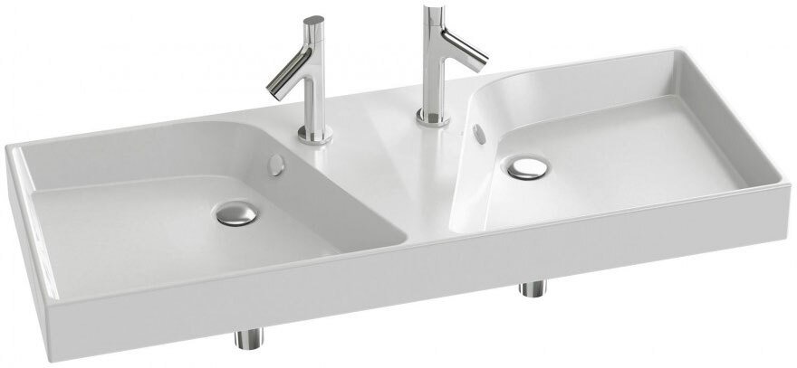 RYTHMIK EXM112-Z-00 (замена Vivienne 120 см EXBK112-00) Двойная подвесная раковина-столешница 120*46, фото 1
