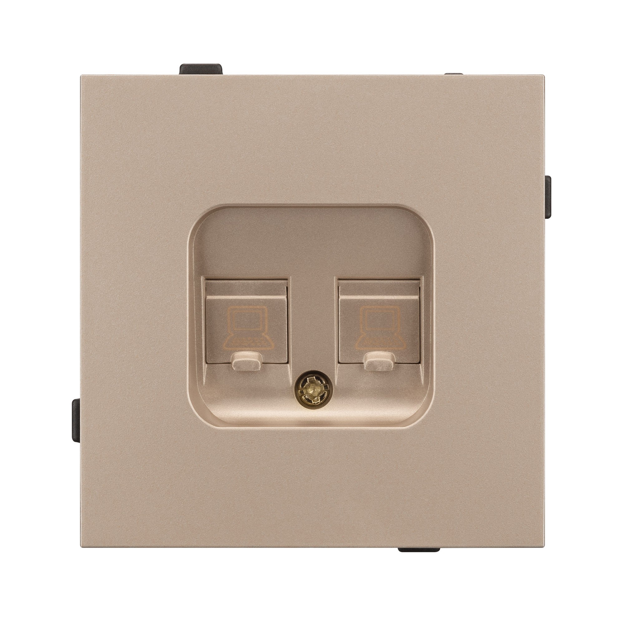 Розетка двойная Ethernet RJ-45 и со шторками, без рамки Arlight SCT-TENDO 054103, фото 3