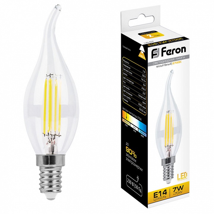 Лампа светодиодная Feron LB-67 E14 7Вт 2700K 25727, фото 2